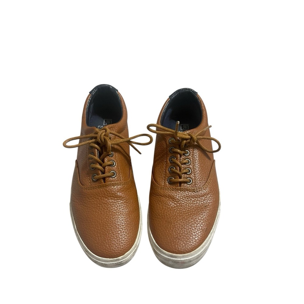 Faranzi Brown‎ Leather Shoes Lace-up Men's Size 9.5